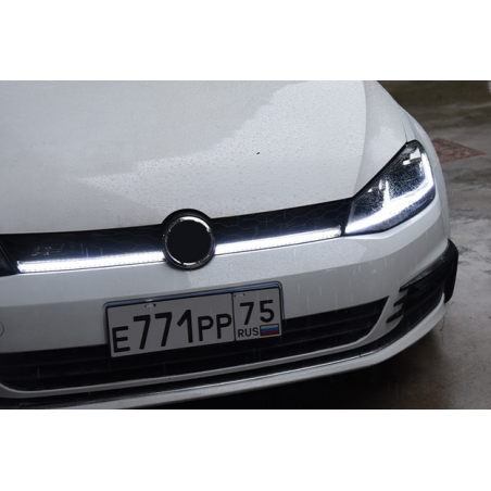 Phares avant Light Bar + Clignotant Séquentiel + Grille Avant Led - VW Golf 7 De 2013 - 2020