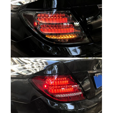 Feux Arrières Full Led + Clignotant Séquentiel - Mercedes Classe C W204 De 2007 - 2014