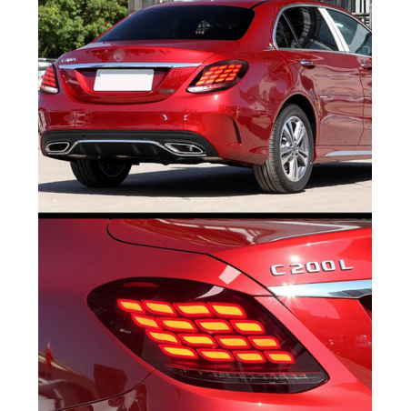 Feux Arrières Light Bar + Clignotant Led - Mercedes Classe C W205 De 2015 - 2021