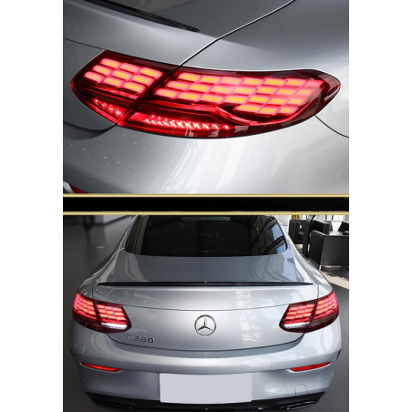 Feux Arrières Light Bar + Clignotant Led - Mercedes Classe C Coupé W205 De 2015 - 2021
