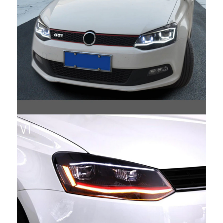 Phares avant Light Bar + Clignotant Séquentiel - VW Polo De 2009 - 2018