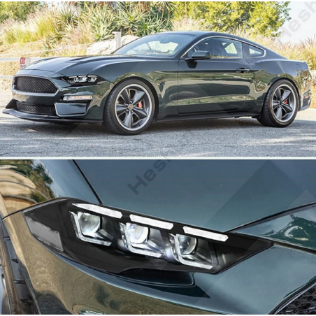 Phares Avant Light Bar Full Led + Clignotant Séquentiel - Ford Mustang De 2015 - 2022