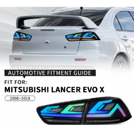 Feux Arrières Light Bar RGB + Clignotant Séquentiel - Mitsubishi Lancer De 2008 - 2018