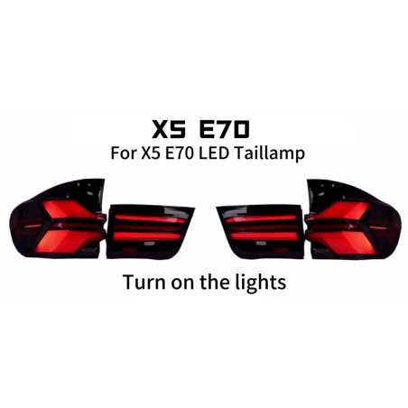 Feux Arrières Light Bar + Clignotant Light Bar Séquentiel - BMW Série X5 E70 De 2007 - 2013