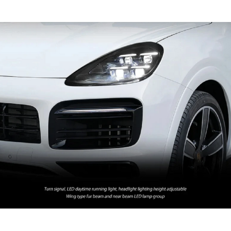 Phares Avant En Full Led + Clignotant Light Bar - Porsche Cayenne 9Y10 De 2019 - 2023
