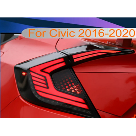 Feux Arrières Light Bar Anime + Clignotant Séquentiel - Honda Civic De 2016 - 2020