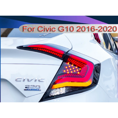 Feux Arrières Light Bar Anime + Clignotant Séquentiel - Honda Civic De 2016 - 2020