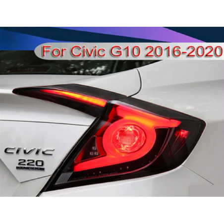 Feux Arrières Light Bare + Clignotant Séquentiel - Honda Civic De 2016 - 2020