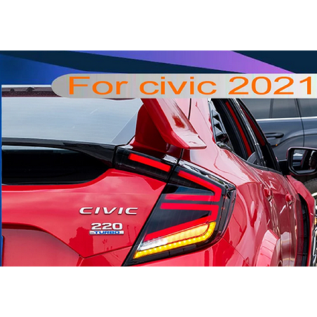 Feux Arrières Light Bare Animé + Clignotant Séquentiel - Honda Civic De 2016 - 2020