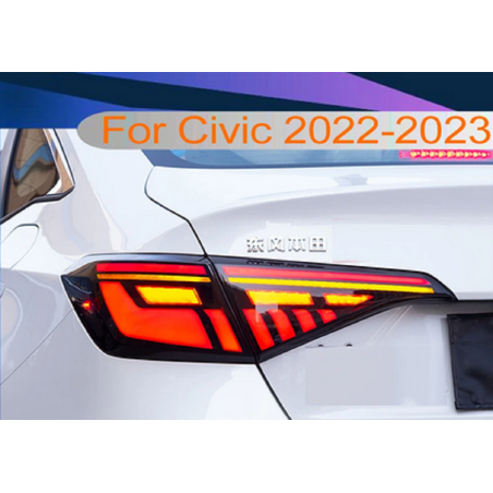 Feux Arrières Light Bare Animé + Clignotant Séquentiel - Honda Civic De 2021 - 2023
