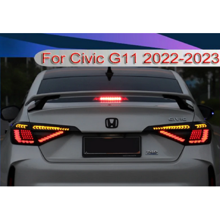 Feux Arrières Light Bare Animé + Clignotant Séquentiel - Honda Civic De 2021 - 2023