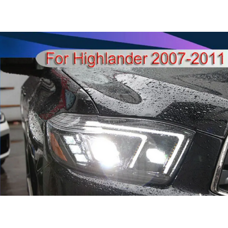 Phares avant Light Bar Animé + Clignotant Séquentiel - Toyota HighLander De 2009 - 2011