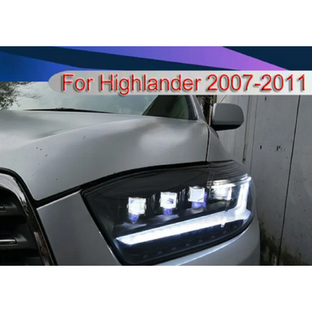 Phares avant Light Bar Animé + Clignotant Séquentiel - Toyota HighLander De 2007 - 2011