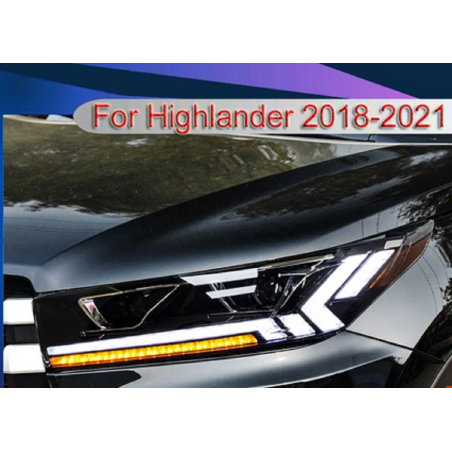 Phares avant Light Bar Animé + Clignotant Led - Toyota HighLander De 2018 - 2021