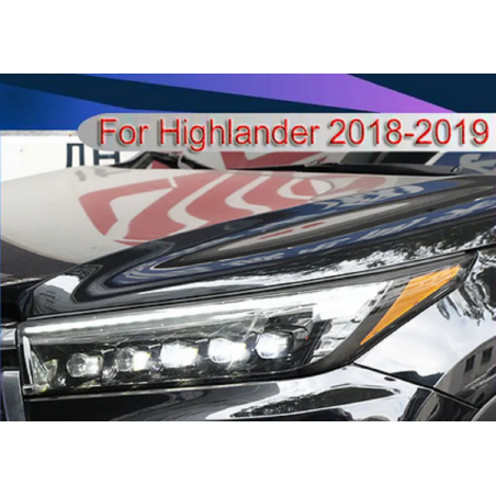 Phares avant Light Bar + Clignotant Séquentiel Toyota HighLander De 2018 - 2019