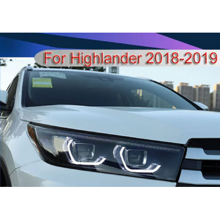 Phares avant Light Bar + Clignotant Séquentiel Toyota HighLander De 2018 - 2019