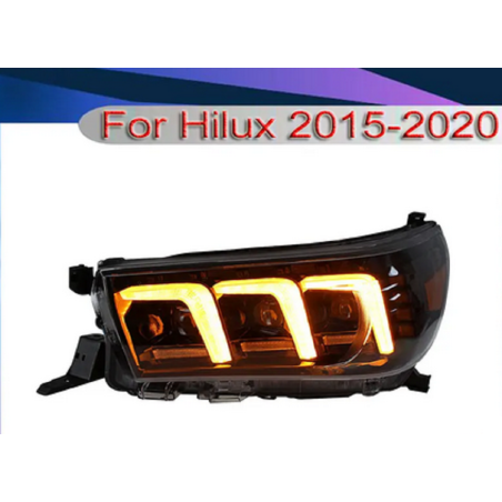 Phares avant Light Bar Animé + Clignotant Séquentiel - Toyota Hilux De 2015 - 2020