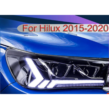 Phares avant Light Bar Animé + Clignotant Séquentiel - Toyota Hilux De 2015 - 2020