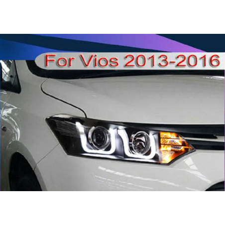 Phares avant Light Bar + Clignotant Halogène - Toyota Vios De 2013 - 2016