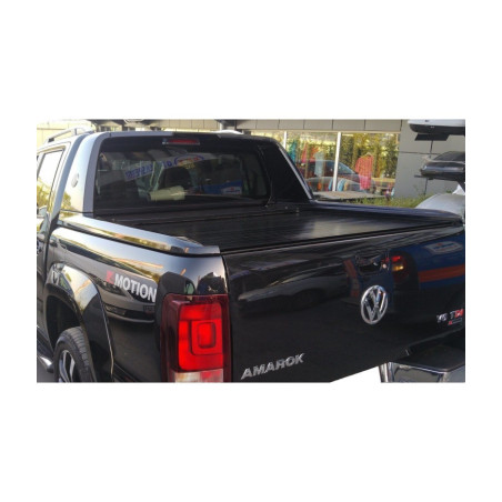 Couvre Benne Coulissant électrique En Aluminium Noir (Roll Top Cover) Double Cab - VW Amarok De 2011 - 2022