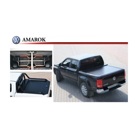 Couvre Benne Coulissant En Aluminium + Séparateur + Kit De Vérouillage Double Cab - VW Amarok De 2010 - 2017