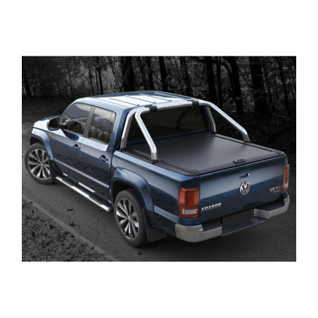 Couvre Benne Coulissant En Aluminium Noir Montain Top Double Cab - VW Amarok Canyon De 2010 - 2020