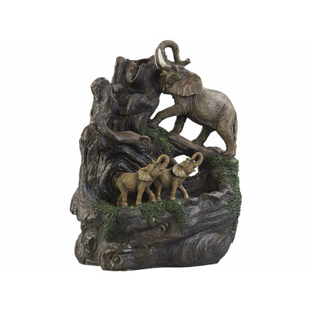 Fontaine lumineuse décorative "Éléphants" - (L x l x H) : 315 x 26,5 x 17,2 mm, poids : 1,15 kg