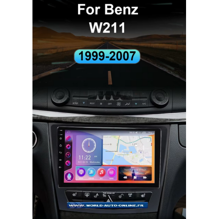 Autoradio GPS Android, 9 Pouce, 4G + 32G Carplay, DSP GPS - Mercedes Classe E W211 De 1999 - 2007