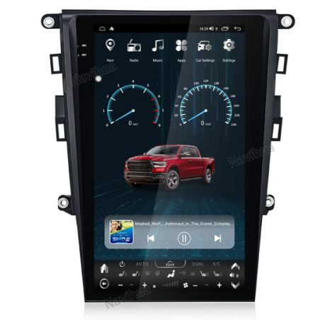 Autoradio Tesla 13.6", Android 13, 8Gb + 128 Gb, Bluetooth, Wifi, Carplay, GPS - Ford Mondeo / Fusion De 2013 - 2020