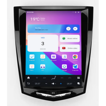 Autoradio Tesla 10.5", Android 13.0, Bluetooth, Wifi, Carplay, GPS - Cadillac Escalade SRX /  ATS / CTS / XTS De 2012 -