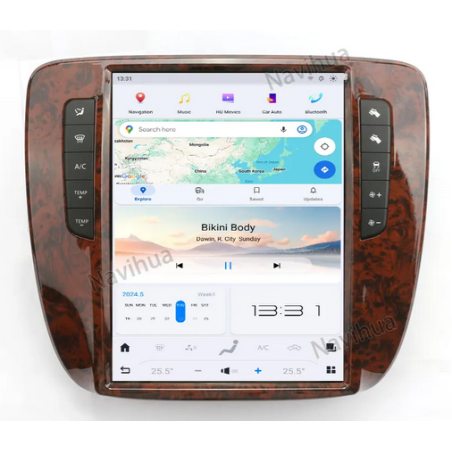 Autoradio Tesla 12.1", Android 13.0, Bluetooth, Wifi, Carplay, GPS - GMC Yukon Suburban Tahoe De 2007 - 2014