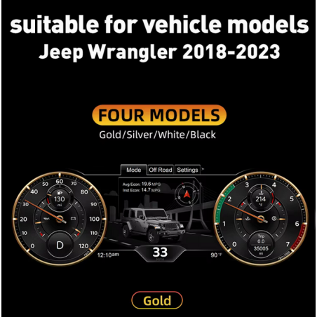 copy of copy of copy of Cockpit Virtuel Compteur de vitesse d'affichage Pour Jeep Wrangler De 2010 - 2017