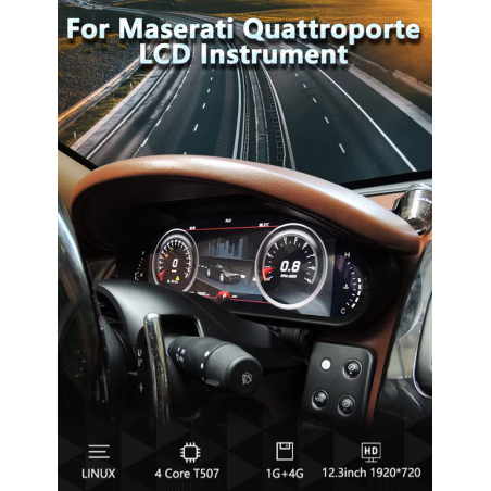 Cockpit Virtuel Compteur de vitesse 12.3" Pour Maserati Quattroporte De 2004 - 2012