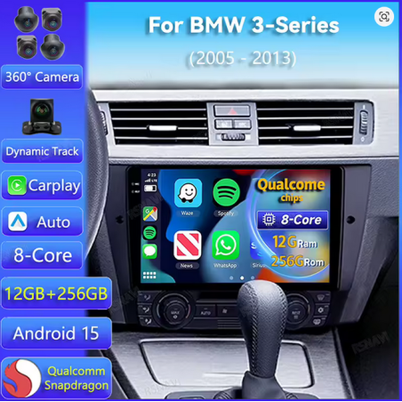 Autoradio 9", Android 10, HD écran tactile GPS pour BMW Série 3 F30, F31, F34, F35 De 2013 - 2016