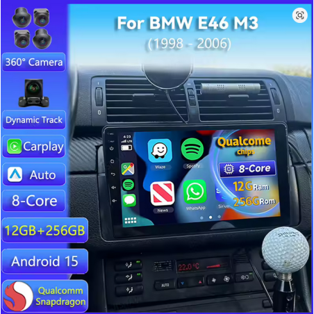 copy of copy of copy of Autoradio 7", Android 10, HD écran tactile GPS pour BMW Série 3 E90 De 2005 - 2012