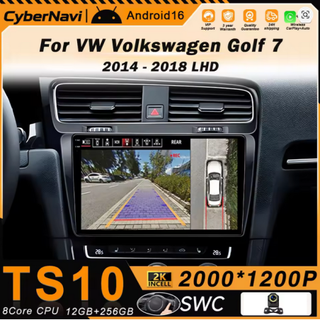 copy of Autoradio 10.1", Android 12, HD écran tactile GPS - VW Golf 7 De 2013 - 2017