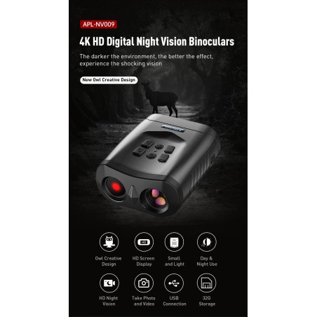 Jumelles Vision Nocturne 2.7 "Numérique Infrarouge Thermique