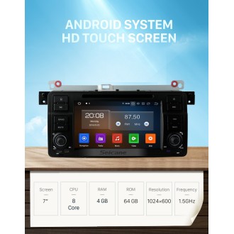 Autoradio 7", Android 12.0, HD écran tactile GPS pour BMW...