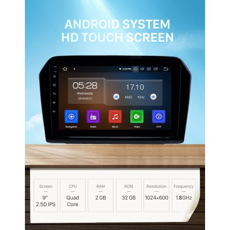 Autoradio 9", Android 11, HD écran tactile GPS - VW Jetta De 2012 - 2015