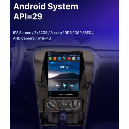 Autoradio 9", Android 10, HD écran tactile GPS - VW Jetta De 2013 - 2017