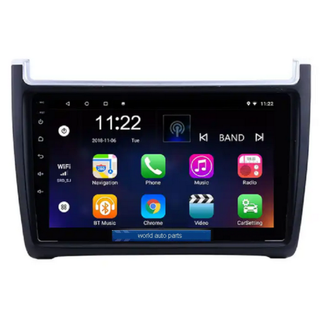 Autoradio 9", Android 10, HD écran tactile GPS, Carplay - VW Polo Dès 2012 - 2015