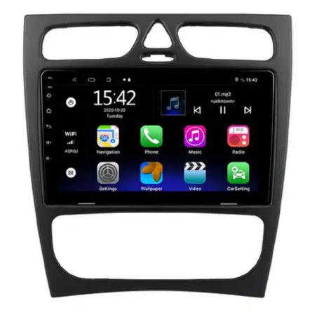 Autoradio 9", Android 13, HD, Carplay, DSP GPS - Mercedes Classe CLK W209 De 2002 - 2006