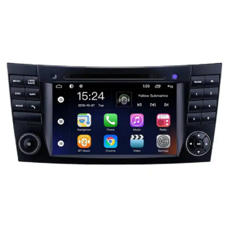 Autoradio 7", Android 9, HD, Carplay, DSP GPS - Mercedes Classe CLK W209 De 2001 - 2011