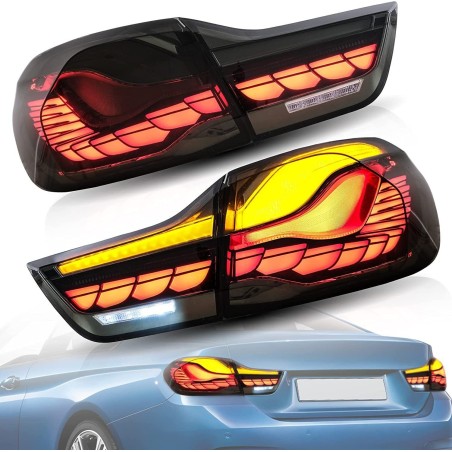 Feux Arrières Light Bar + Clignotant Séquentiel - BMW Série 4 - M4 F32 F33 F36 F82 F83 De 2014 - 2020
