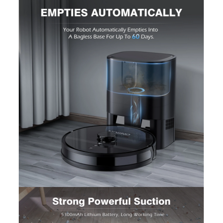 Robots Aspirateurs Et Laveuse Autonome Avec Grande Capacité 0.5L + Appli