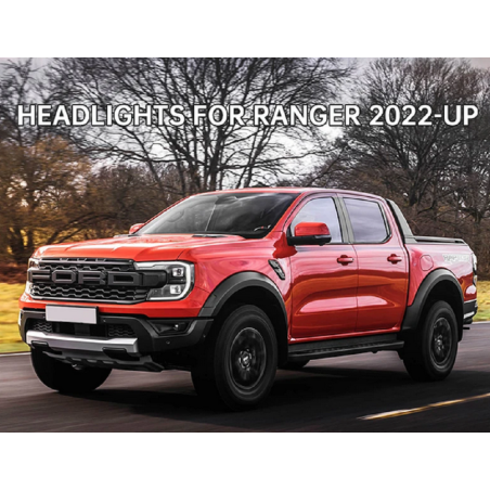 Phares Avant Light Bar Full Led + Clignotant Séquentiel - Ford Ranger T9 De 2022 - 2024