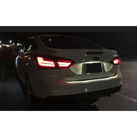 Feux Arrières Light Bar Rouge - Ford Focus Berline De 2012 - 2014