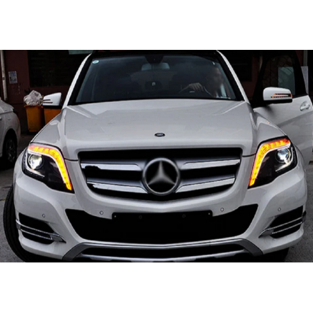 Phares Avant En Full Led + Clignotant Séquentiel - Mercedes Classe GLK De 2013 - 2015