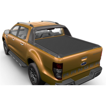 Couvre Benne Coulissant En Aluminium Noir Mountain Top Double Cab - Ford Ranger Wildtrack De 2012 - 2022
