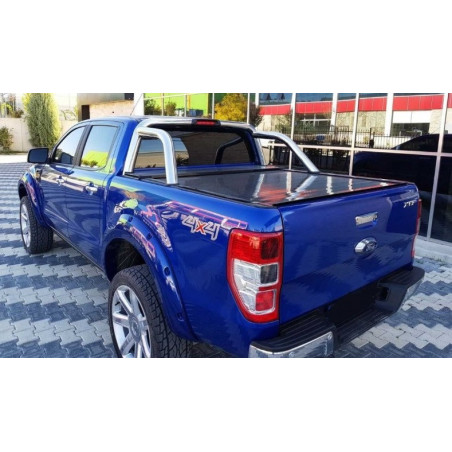 Couvre Benne Coulissant En Aluminium Noir Double Cab - Ford Ranger Limited De 2012 - 2018